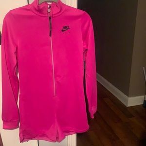 Pink long sleeve Nike romper
